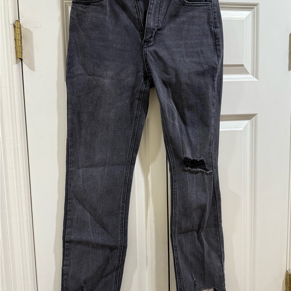 Women's Black Distressed Jeans